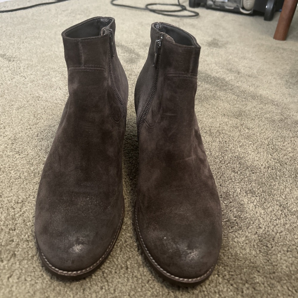 Paul Green Munchen Brown Suede Ankle Boot Size 8 Made in Austria
